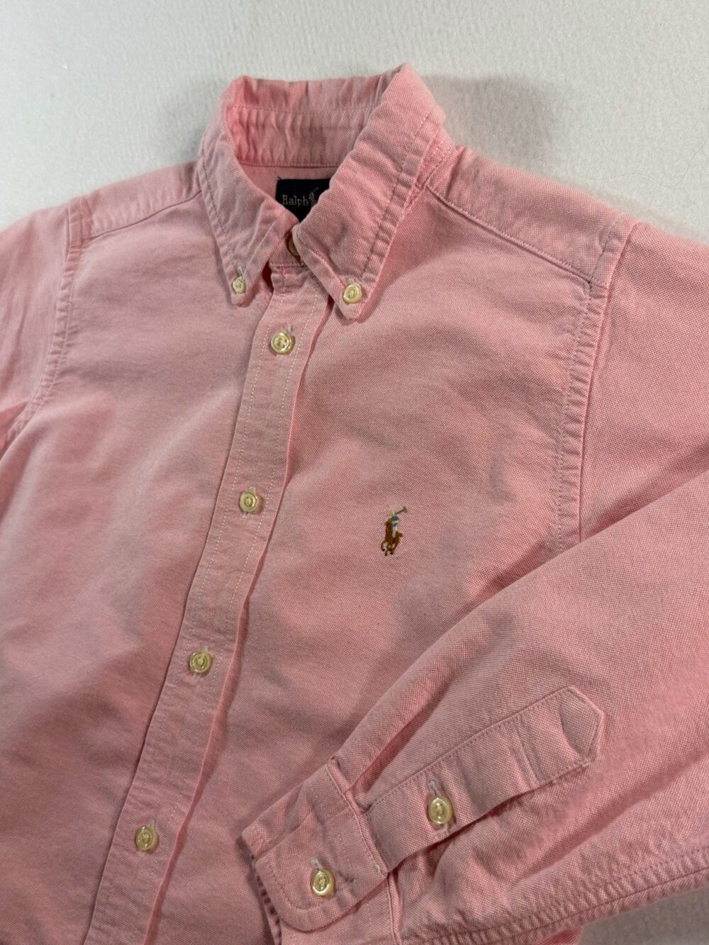 Ralph Lauren Kids 6 Pink Oxford Button Down Pony Logo Shirt